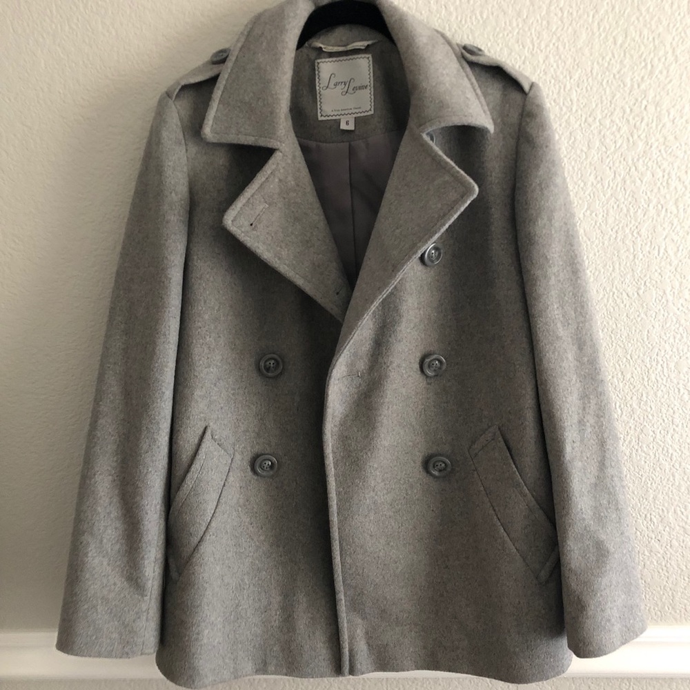 Larry Levine grey Peacoat